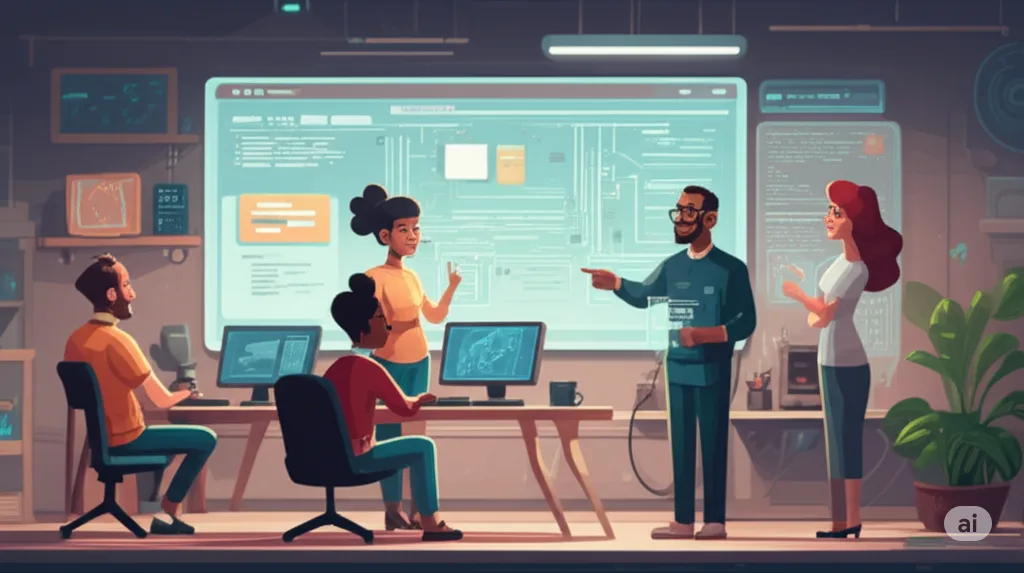 Elite Digital Engineering team working together